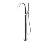 TOTO TBP01301U#BN ZN Single-Handle Freestanding Tub Filler Faucet with 1.75 GPM Handshower, Brushed Nickel