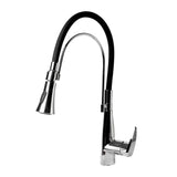 ALFI Brand ABKF3001-PC Polished Chrome Kitchen Faucet with Black Rubber Stem