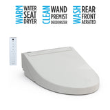 TOTO SW3084#12 Washlet C5 Bidet Toilet Seat with Premist and eWater+ Wand Cleaning, Elongated, Sedona Beige