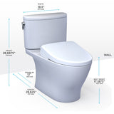 TOTO MW4424736CEFGA#01 WASHLET+ Nexus Two-Piece Toilet with Auto Flush S7A Bidet Seat