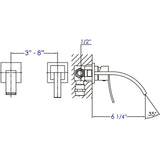 ALFI Brand AB1256-BN Brushed Nickel Single Lever Wallmount Bathroom Faucet