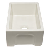 ALFI AB3018HS-B 30 inch Biscuit Smooth / Fluted Single Bowl Fireclay Farm Sink