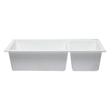 ALFI AB3319UM-W White 34" Double Bowl Undermount Granite Composite Kitchen Sink