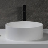 ALFI Brand ABRS15R 15" Round White Matte Solid Surface Resin Sink