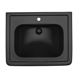 TOTO LPT530N#51 Promenade 27-1/2" x 22-1/4" Rectangular Pedestal Bathroom Sink for Single Hole Faucets, Ebony