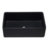 ALFI AB3320SB-BM 33 inch Black Reversible Single Fireclay Farmhouse Kitchen Sink