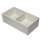 ALFI AB3318DB-B 33 inch Biscuit Reversible Double Fireclay Farmhouse Sink