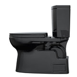 TOTO MS474124CUF#51 Vespin II 1G Two-Piece Toilet with SS124 SoftClose Seat, Washlet+ Ready, Ebony Black