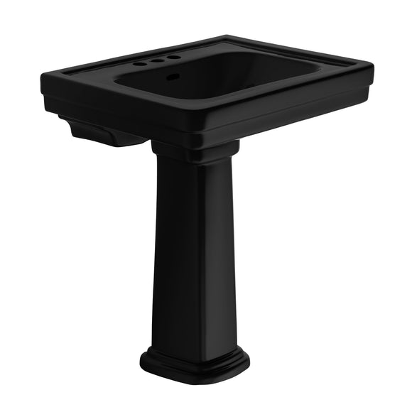 TOTO Promenade 27-1/2" x 22-1/4" Rectangular Pedestal Bathroom Sink for 4 inch Center Faucets, Ebony - LPT530.4N#51