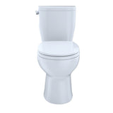 TOTO CST243EF#01 Entrada Two-Piece Round 1.28 GPF Universal Height Toilet, Cotton White