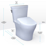 TOTO MW4484726CEMFGN#01 WASHLET+ Aquia IV Arc Two-Piece Elongated Dual Flush Toilet with S7 Bidet Seat