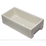 ALFI AB3618HS-B 36 inch Biscuit Smooth / Fluted Single Bowl Fireclay Farm Sink