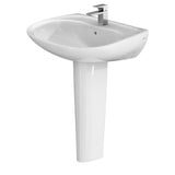 TOTO LPT242G#01 Prominence Oval Pedestal Bathroom Sink for Single Hole Faucets, Cotton White