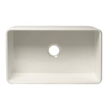 ALFI Brand ABF3018 30" White Thin Wall Single Bowl Smooth Apron Fireclay Kitchen Farm Sink