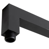 ALFI Brand ABSA20S-BM Black Matte 20" Square Wall Shower Arm