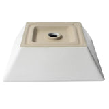 ALFI Brand ABC912 White Modern 17" Square Above-Mount Ceramic Sink