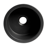 ALFI Brand ABF1818R-BM Black Matte Round 18" x 18" Undermount/Drop in Fireclay Prep Sink