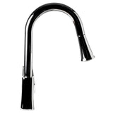 ALFI Brand ABKF3889-PC Polished Chrome Square Gooseneck Pull Down Kitchen Faucet