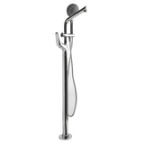 ALFI AB2758-PC Polished Chrome Floor Mounted Tub Filler + Mixer with Shower Head