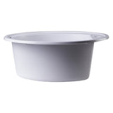 ALFI AB2020DI-W White 20" Drop-In Round Granite Composite Kitchen Prep Sink