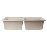 ALFI AB3420DI-B Biscuit 34" Drop-In Double Bowl Granite Composite Kitchen Sink