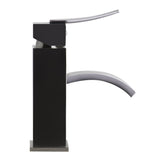 ALFI Brand AB1258-BN Brushed Nickel Square Body Curved Spout Bathroom Faucet