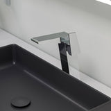 ALFI Brand ABC902-BM Black Matte 24" Modern Rectangular Above-Mount Ceramic Sink