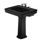 TOTO LPT530.8N#51 Promenade 27-1/2" x 22-1/4" Pedestal Bathroom Sink for 8" Center Faucets, Ebony