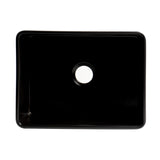 ALFI Brand ABF2418-BM Black Matte Smooth Apron 24" x 18" Single Bowl Fireclay Farm Sink