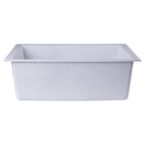 ALFI AB2420UM-W White 24" Undermount Single Bowl Granite Composite Kitchen Sink