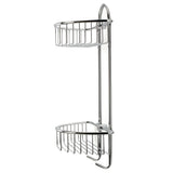 ALFI AB9534 Polished Chrome Wall Mounted Double Basket Shower Shelf Accessory