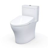 TOTO MW6464726CEMFGN#01 WASHLET+ Aquia IV One-Piece Dual Flush Toilet with S7 Electric Bidet Seat, Cotton White