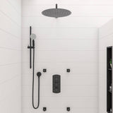 ALFI Brand ABSA20R-BM Black Matte 20" Round Wall Shower Arm