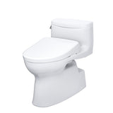 TOTO MW6444726CEFG#01 WASHLET+ Carolina II One-Piece Toilet and WASHLET+ S7 Bidet Seat, Cotton White