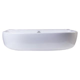 ALFI Brand AB111 24" White D-Bowl Porcelain Wall Mounted Bath Sink