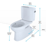 TOTO CST474CEFRG#01 Vespin II Two-Piece Elongated Universal Height Skirted Toilet with Right-Hand Trip Lever