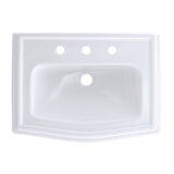 TOTO LT781.8#01 Clayton Rectangular Self-Rimming Drop-In Bathroom Sink for 8" Center Faucets, Cotton White