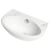 ALFI Brand ABC118 White 14" Small Wall Mounted Ceramic Sink with Faucet Hole