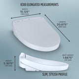 TOTO SW3036R#01 Washlet K300 Bidet Toilet Seat with Water Heating, Premist and Wand Cleaning