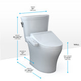 TOTO MW4483074CEMFGN#01 Aquia IV Arc Two-Piece Elongated Dual Flush Toilet with C2 Bidet Seat