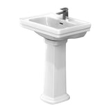 TOTO LPT532N#01 Promenade 24" x 19-1/4" Pedestal Bathroom Sink for Single Hole Faucets, Cotton White