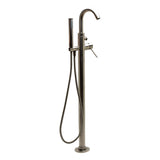 ALFI AB2534-BN Brushed Nickel Floor Mounted Tub Filler Mixer with Shower Head