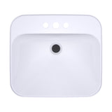 TOTO LT415.4G#01 Arvina Rectangular 20" Bathroom Sink with CEFIONTECT for 4" Center Faucets, Cotton White