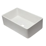 ALFI AB3320SB-W 33 inch White Reversible Single Fireclay Farmhouse Kitchen Sink