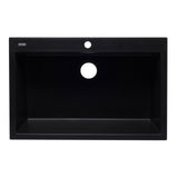 ALFI AB3322DI-BLA Black 33" Single Bowl Drop in Granite Composite Kitchen Sink