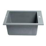 ALFI Brand AB1720DI-T Titanium 17" Drop-In Granite Composite Kitchen Prep Sink