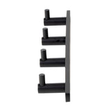 ALFI Brand AB9528-BM Black Matte Wall Mounted 4 Prong Robe/Towel Hook