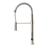 ALFI Brand ABKF3732-BN Brushed Nickel Commercial Spring Kitchen Faucet