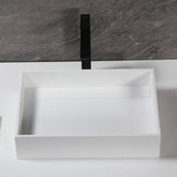 ALFI Brand ABRS2014 20" x 14" White Matte Solid Surface Resin Sink