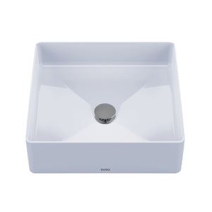 TOTO Arvina Square Vessel Fireclay Bathroom Sink, Cotton White, SKU: LT574#01